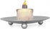 Set of 3 Decorative Iron Plate Candle Holders, 4.33x0.78inch for LED & Wax Candles, Spa & Wedding Decor