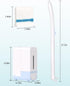 Disposable Toilet Brush Wand Starter Kit - Wall Mount Cleaning System with 1 Wand, 24 Flushable Refills, 1 Caddy