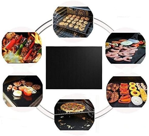 Heavy Duty Oven Liner, Teflon BBQ Grill Mats for Toaster Ovens, Best Oven Mat for Bottom of Oven (2 Pack)