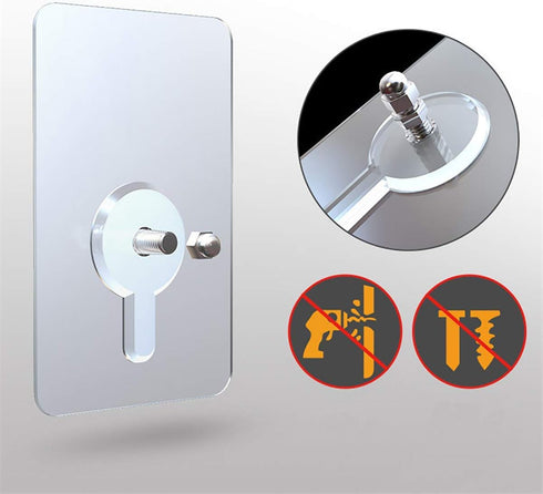 Vilihkc 10 pcs PVC Adhesive Nails - Non-Trace Stick Wall Hook with Strong Adhesive for Posters