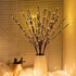 DK177 2 Pack LED Branch Light, Battery Operated Lighted Branch Vase Filler, 30 Inch, 20 LED for Home Romantic
