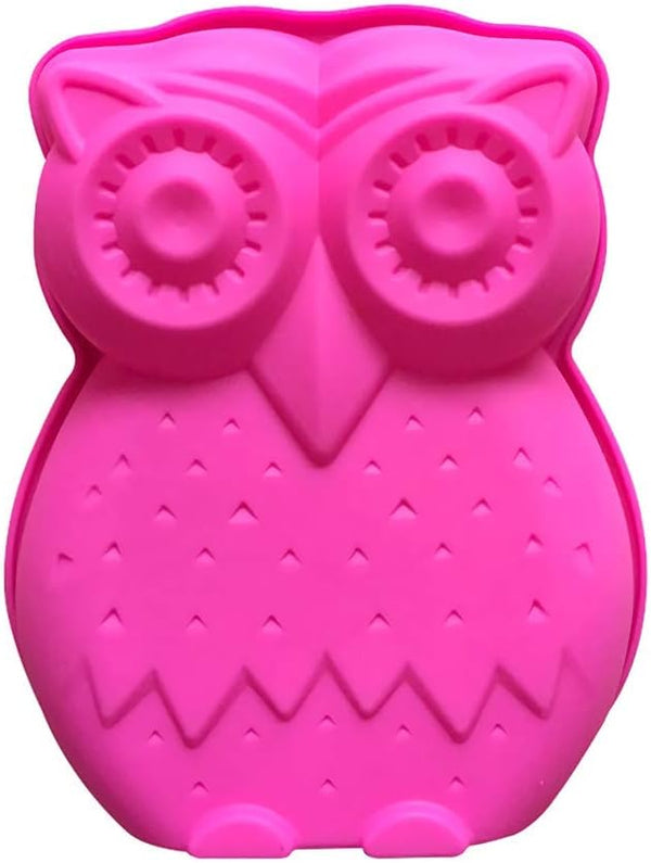 Mini Cute Owl Shape Silicone Cake Pan - 7.3x6.3x1.2 Inch Baking Mold for Mousse Cake and Pizza