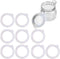 Silicone Replacement Gasket - Airtight Rubber Seals for Mason Jar Lids, Leak-Proof Canning Seals, 10pcs White