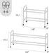 AUGOHCMIL 2-Tier Closet, Expandable Shoe Rack, Metal Small Shoe Rack, Adjustable Shoes Organizer, Storage Shelf