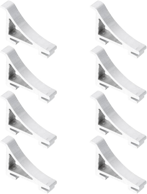 Freezer Shelf Clips - 8PCS Aluminium Refrigerator Shelf Clips for Stable Support of Replacement Shelves Cabinet Cooler