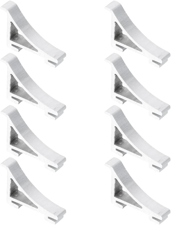 Freezer Shelf Clips - 8PCS Aluminium Refrigerator Shelf Clips for Stable Support of Replacement Shelves Cabinet Cooler