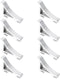 Freezer Shelf Clips - 8PCS Aluminium Refrigerator Shelf Clips for Stable Support of Replacement Shelves Cabinet Cooler