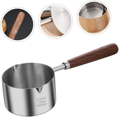 Small Oil Picnic Cookware Pot, Pouring Pot for Seasoning, Melting, and Cooking