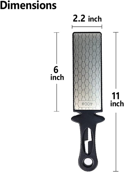 5-In-1 Diamond Sharpening Plate Knife and Scissors Sharpener, Double-Sided 400/1000 Grit