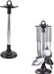 Kitchenware Storage Rack, Stainless Steel Utensil Holder, 360 Degree Rotating Organizer with 6 Hooks