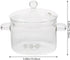 Vaguelly Clear Glass Cooking Pot, 1500mL Saucepan with Lid, Double-Handle Simmer Pot for Milk, Pasta, Noodles, Soup,