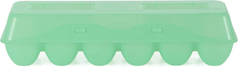 Tuff Stuff TS-ETS12 12 Reusable Carrier Washable Storage Container Empty Plastic Chicken Egg Carton Tray with Lid