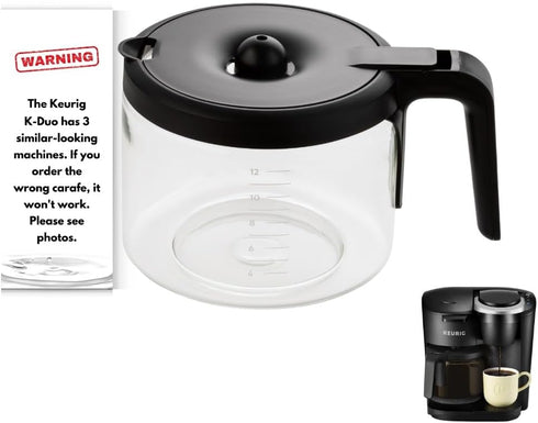 Replacement Carafe for Keurig K-Duo Essentials & K-Duo Hot & Cold Brewer Models, 12-Cup