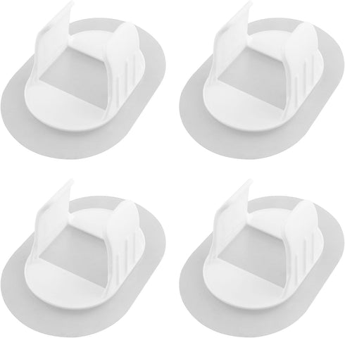 4PCS Self-adhesive No-drill Washing Machine Drain Hose Holder, Flexible Laundry Sink Drain Hose Clip