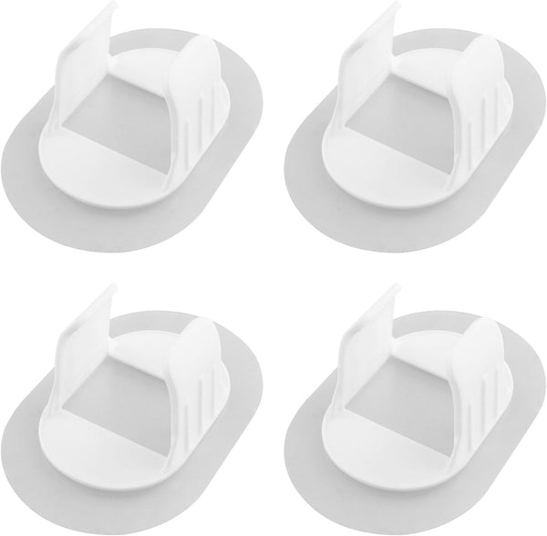 4PCS Self-adhesive No-drill Washing Machine Drain Hose Holder, Flexible Laundry Sink Drain Hose Clip