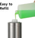 GAPPO Brushed Nickel Soap Dispenser, Stainless Steel Pump Hand Lotion Bottle for Bathroom, Bedroom & Kitchen (300ML)