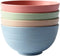 greenandlife Lightweight Unbreakable Wheat Straw Bowl - 4pcs Dishwasher Microwave Safe Noodle Fruit Soup Rice Bowls