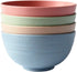 greenandlife Lightweight Unbreakable Wheat Straw Bowl - 4pcs Dishwasher Microwave Safe Noodle Fruit Soup Rice Bowls