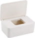 Cuayaes White Tissue Box Cover, Refillable Baby Wipes Dispenser with Sealed Lid,