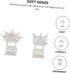 Yardwe 2pcs Building Material Model Ceramic Pagoda Statue, Miniature White Abs Figurines for Doll House, Asian Decor