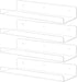 TONICE 4 Pack Acrylic Shelves for Wall 15in Floating Shelf Wall Mounted
