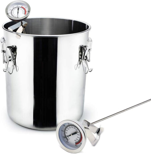 Efeng 15” Long Cooking Thermometer for Oil or Candy (2 Pack) with Pot Clip, Instant Read Dial