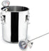 Deep Fryer/Candy/Turkey Thermometer with Clip, 15 Inch Stem - Professional Stainless Steel Fry Oil Thermometer for