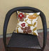 Aitliving 18X18 1PC County Throw Couch Pillow Cover Retro Floral Traditional Appliqud Accent Cotton Slub Satin