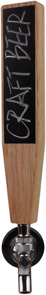Large Wooden Chalkboard Kegerator Tap Handles, Oak DIY Craft Beer Tap Handles Tall 10" for Beer-Lovers