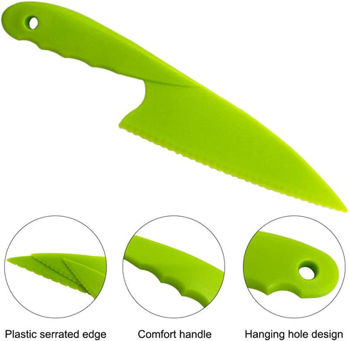 Sonku 10 Packs Kitchen Knife Set with Cutting Boards for Kids and Adults in Multi Colors