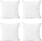 Encasa XO Throw Pillow Covers Only, 18"x18", 4 Pc Pack with Invisible Zipper, Polyester Twill for DIY