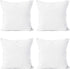 Encasa XO Throw Pillow Covers Only, 18"x18", 4 Pc Pack with Invisible Zipper, Polyester Twill for DIY