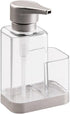 Countertop mDesign Modern Plastic Kitchen Sink Liquid Hand Soap Dispenser Pump Bottle Caddy with Storage Compartment