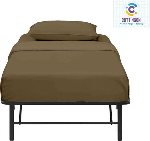 4 Set 33"X75", 4 7 Inch Cottingon Piece Cot Mattress Sheet Egyptian Cotton, Soft Sheets, Fits to Deep Pocket