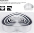 PATKAW Non Stick Heart Cake Mold, Aluminum Alloy Baking Pan for Cheesecake, DIY Cake Oven Pans for Wedding Party