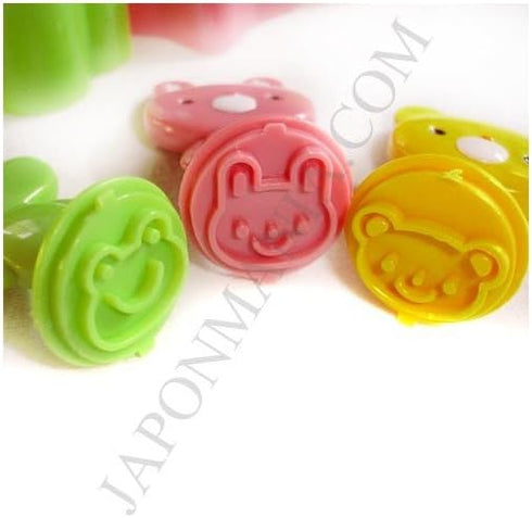 Torune TOR-P-2817 Round Flower Star Shaped Bread Cutter Set with Animal Press