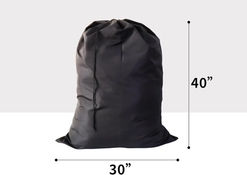 Extra Large Laundry Bag 3 Pack - Black Travel Laundry Bags with Drawstring Closure, 30"x40"
