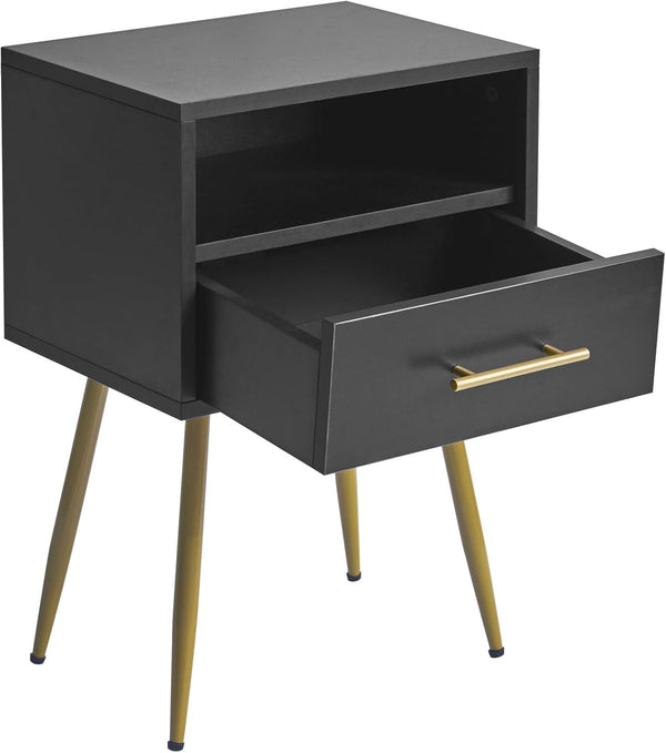 IBUYKE Nightstand, Mid Century Modern Night Stand, Bedside Table with Drawers and