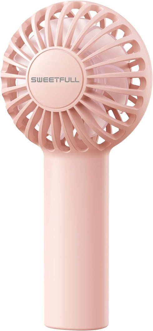SWEETFULL Mini Portable Fan, Powerful Handheld Rechargeable Fan, 3 Speeds Personal Small Fan for Travel Makeup