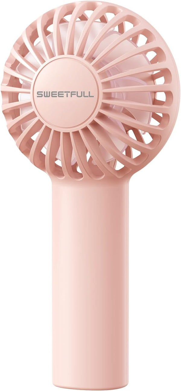 SWEETFULL Mini Portable Fan, Powerful Handheld Rechargeable Fan, 3 Speeds Personal Small Fan for Travel Makeup