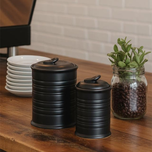 Set 2 74/22 OZ Nihow of Ceramic Canisters for The Kitchen: Food Storage Containers with Air Tight Ceramic Lid