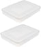 HOMSFOU 2pcs Large Dumpling Box Containers for Fridge, Stackable Food Storage Bins, Refrigerator Box Kitchen Supply