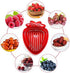 Strawberry Huller Stem Remover and Slicer Set, Stainless Steel Blade Kitchen Tools for Potatoes Pineapples Carrots