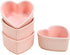Sizikato Heart-Shaped Porcelain Souffle Dishes, Ramekins - 3.5 Inches, Set of 4 for Souffle, Creme Brulee
