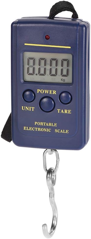 uxcell Electronic Digital Handle Spring Scale - 40000g/10g Portable Handheld Hanging Balance for Fishing