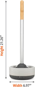 Full Circle Scrub Queen Bathroom Toilet Brush, White, Ceramic Holder, Replaceable Head, Mold & Mildew Prevention