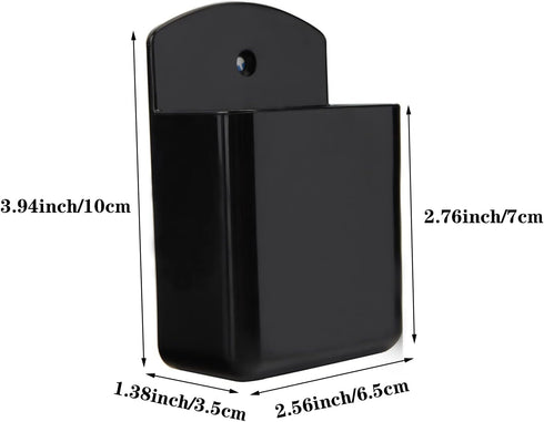 Pack of 2 Self Adhesive TV Air Conditioner Remote Control Holder - Wall Mount Storage Box Organizer