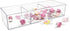 Isaac Jacobs Large 3-Compartment Acrylic Stackable Organizer, 12.9" L x 5" W x 2.7" H for Makeup, Craft Supplies