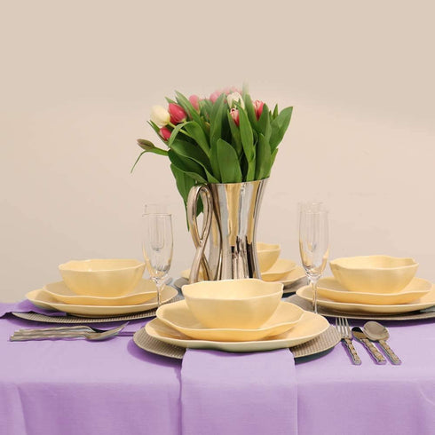 Kadut Square Tablecloth 52 x 52 Inch Lavender Heavy Duty Washable Table Cloth for Parties, Weddings, Kitchen, Restaurant