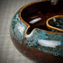 5.7" Ceramic Ashtray with Lids, Windproof Cigarette Ash Holder for Indoor or Outdoor Use